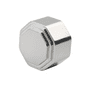 Octagon Polished Chrome Wall Mounted Handrail End Caps (Pack of 2)